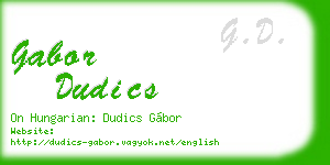 gabor dudics business card